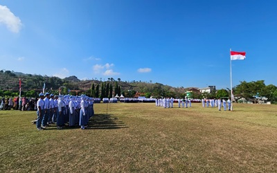 Semarak Upacara 17 Agustus 2025 di Tegaldowo, Gunem: Paskibraka SMK Negeri 1 Gunem Tampil Membanggakan