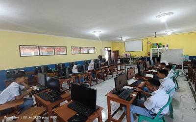 Simulasi ANBK di SMK Negeri 1 Gunem Berjalan Lancar dan Tertib
